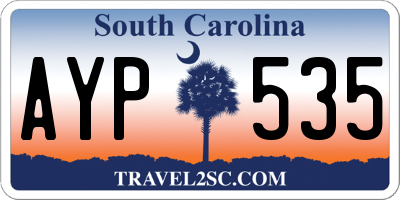 SC license plate AYP535