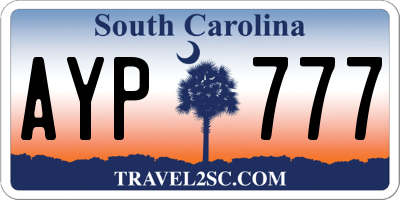 SC license plate AYP777