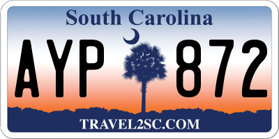 SC license plate AYP872