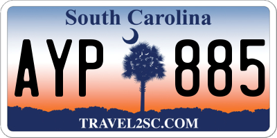 SC license plate AYP885