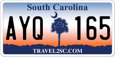 SC license plate AYQ165