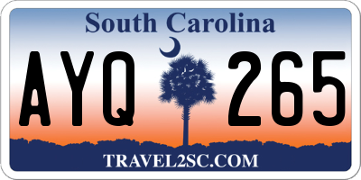 SC license plate AYQ265