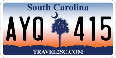 SC license plate AYQ415