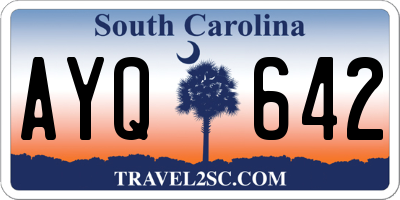 SC license plate AYQ642