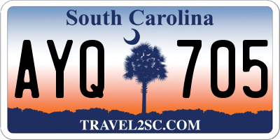 SC license plate AYQ705