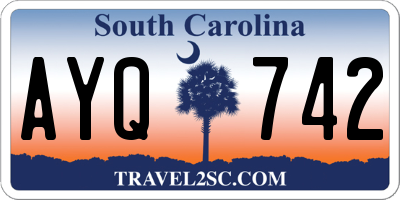 SC license plate AYQ742