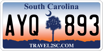 SC license plate AYQ893