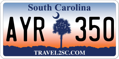SC license plate AYR350