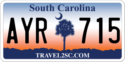 SC license plate AYR715
