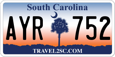 SC license plate AYR752