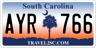 SC license plate AYR766