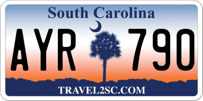 SC license plate AYR790
