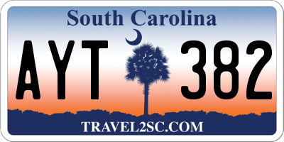 SC license plate AYT382
