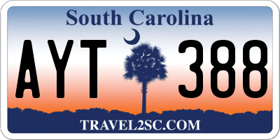 SC license plate AYT388