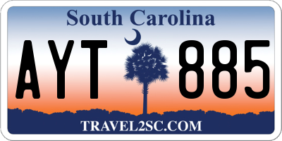 SC license plate AYT885