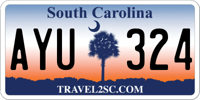 SC license plate AYU324