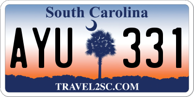 SC license plate AYU331