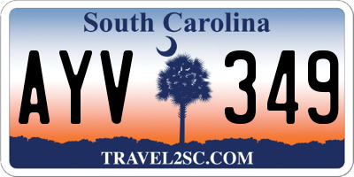 SC license plate AYV349
