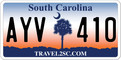 SC license plate AYV410