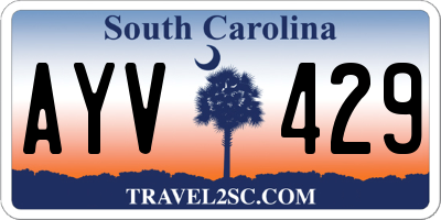 SC license plate AYV429