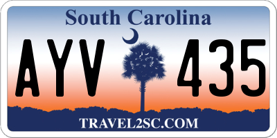 SC license plate AYV435