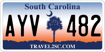 SC license plate AYV482
