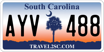 SC license plate AYV488