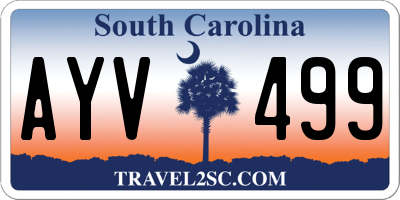 SC license plate AYV499