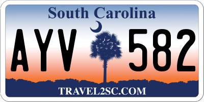 SC license plate AYV582