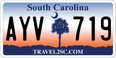 SC license plate AYV719