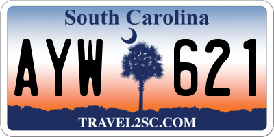 SC license plate AYW621