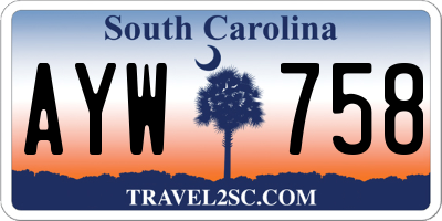 SC license plate AYW758
