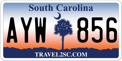 SC license plate AYW856