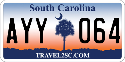 SC license plate AYY064