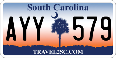 SC license plate AYY579