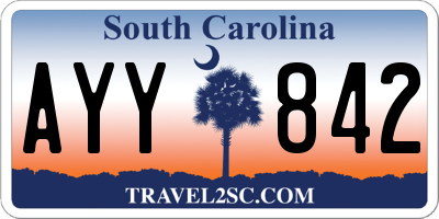 SC license plate AYY842