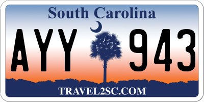 SC license plate AYY943
