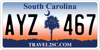 SC license plate AYZ467