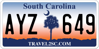 SC license plate AYZ649