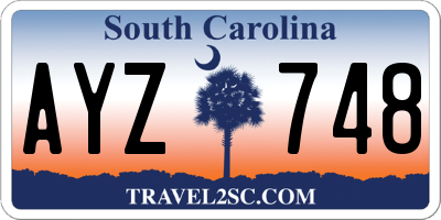 SC license plate AYZ748