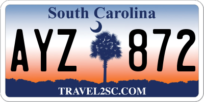 SC license plate AYZ872
