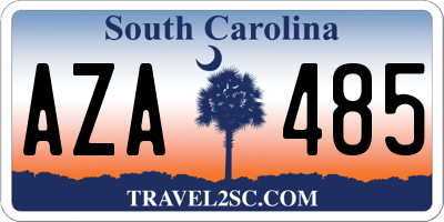 SC license plate AZA485