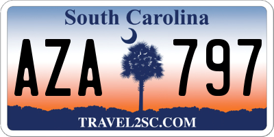 SC license plate AZA797