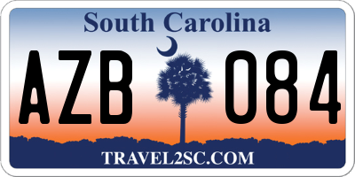 SC license plate AZB084