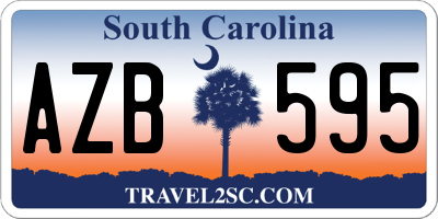 SC license plate AZB595
