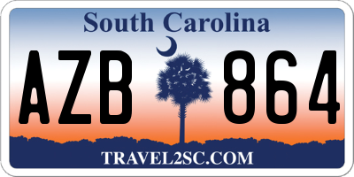 SC license plate AZB864