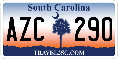 SC license plate AZC290