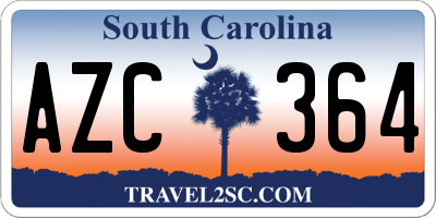 SC license plate AZC364