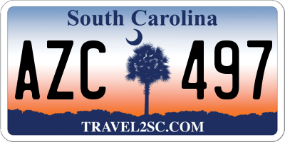 SC license plate AZC497