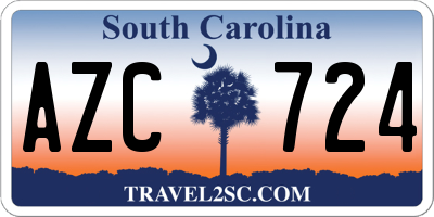 SC license plate AZC724